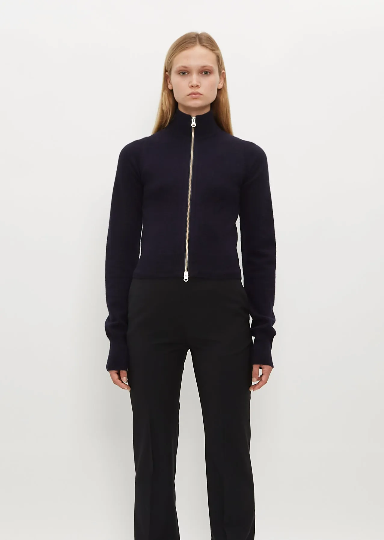 n°302 Lemon Cardigan — Navy sold by La Garconne