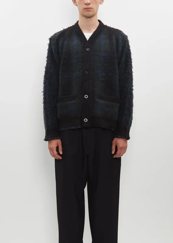 Plaid Knit Cardigan sold by La Garconne