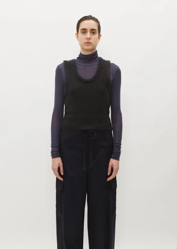 Brushed Super Kid Mohair Knit Tank sold by La Garconne