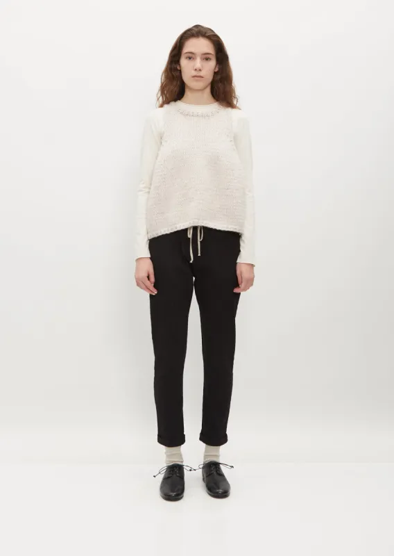 Hand Knit Alpaca and Wool Vest — Fog sold by La Garconne