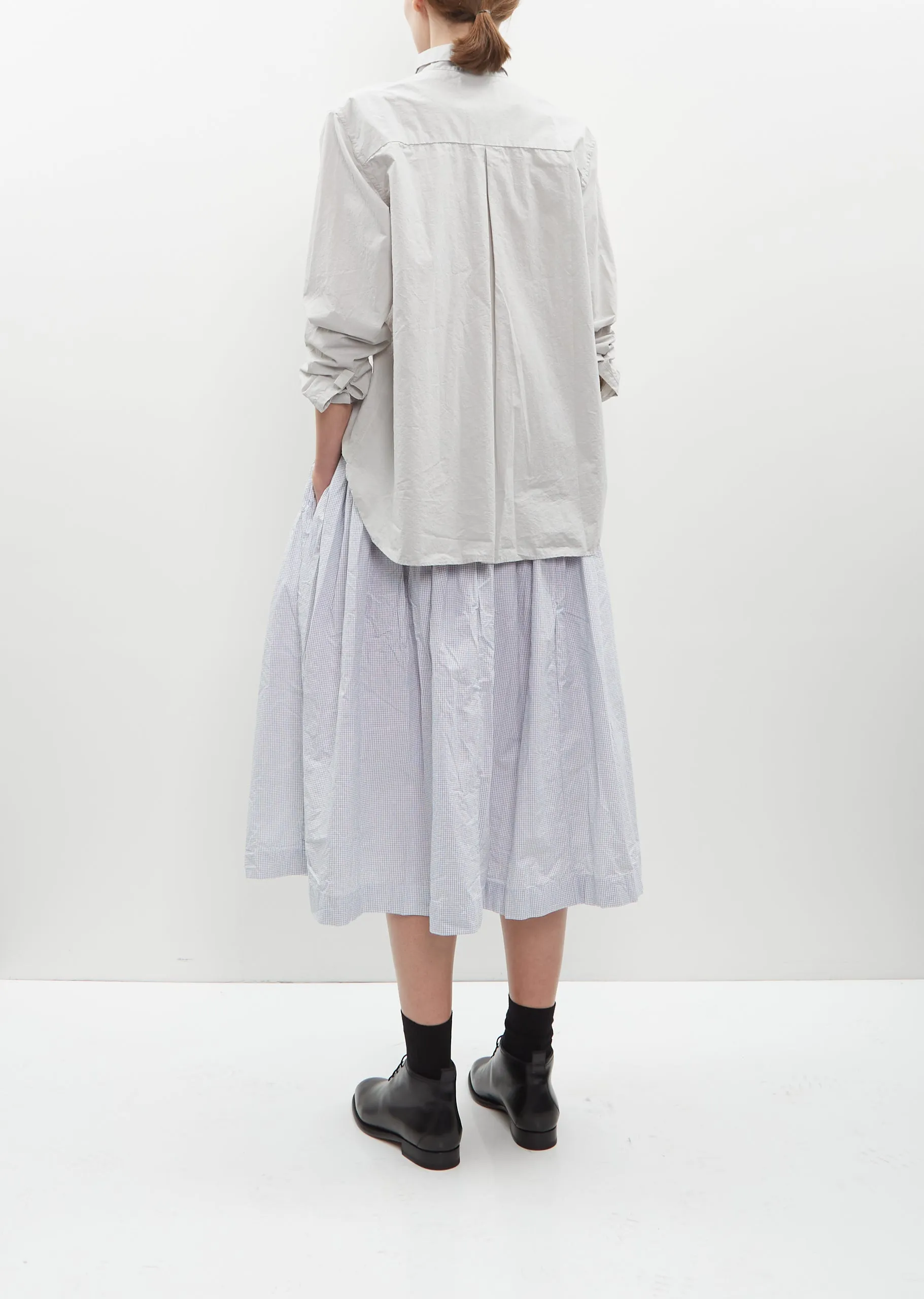 Loose Tyrol Cotton Shirt — Cement sold by La Garconne product image thumbnail 3