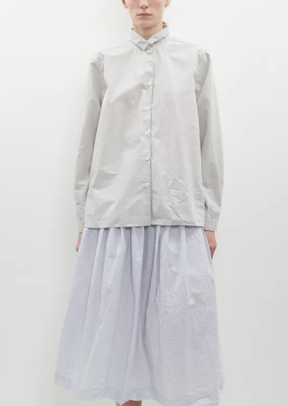 Loose Tyrol Cotton Shirt — Cement sold by La Garconne
