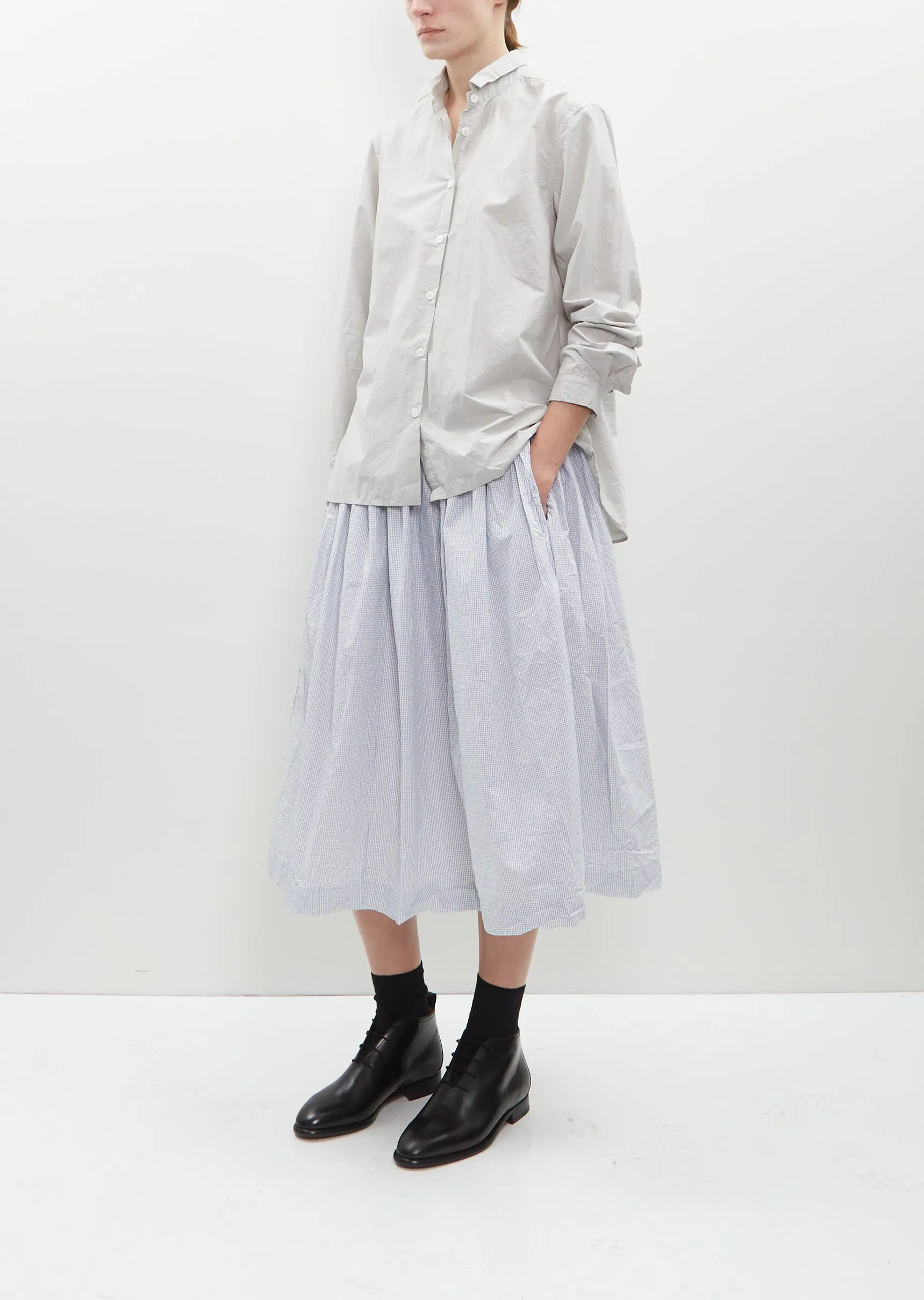 Loose Tyrol Cotton Shirt — Cement sold by La Garconne product image thumbnail 4