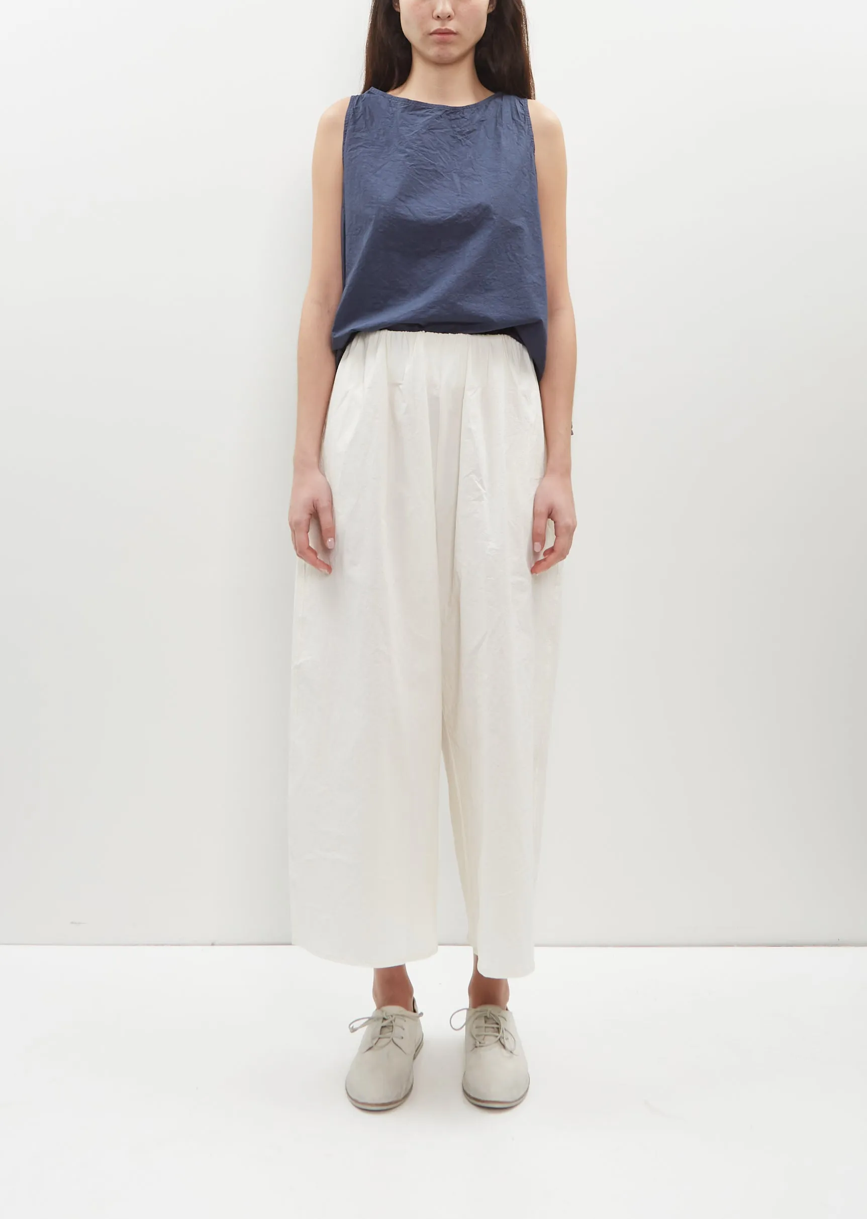 Wrinkled Stretch Cotton Trousers sold by La Garconne