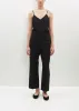 Straight Cropped Trousers — Black sold by La Garconne