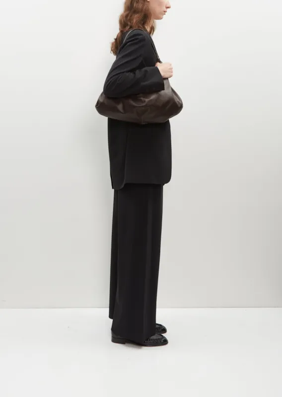 Nylon Twill Mix Cotton Jersey Pullover — Black sold by La Garconne