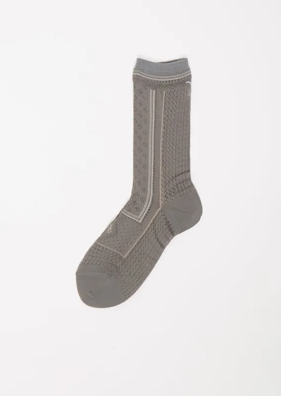 Baller Lace Knitted Socks — Grey sold by La Garconne