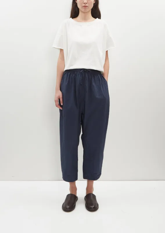 Braghe Tissue Cotton Pants — Navy sold by La Garconne