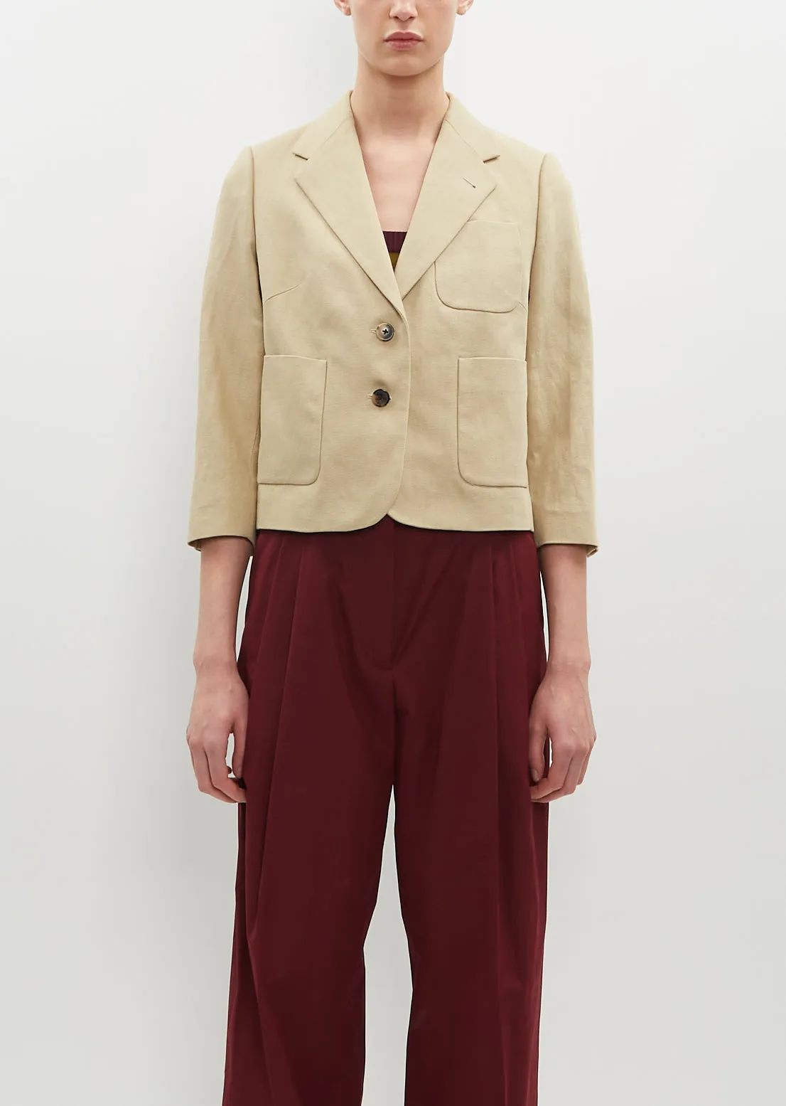 Bambis Cotton Linen Jacket sold by La Garconne