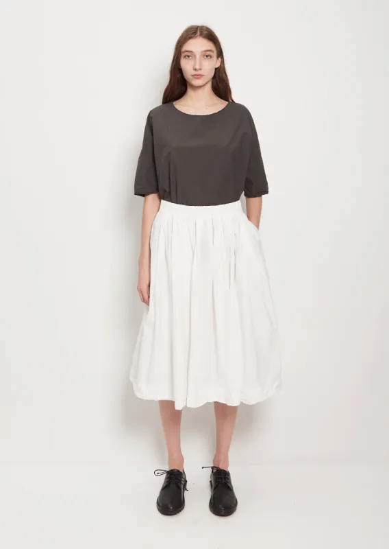 Tissue Cotton Pleated Skirt — Milk sold by La Garconne