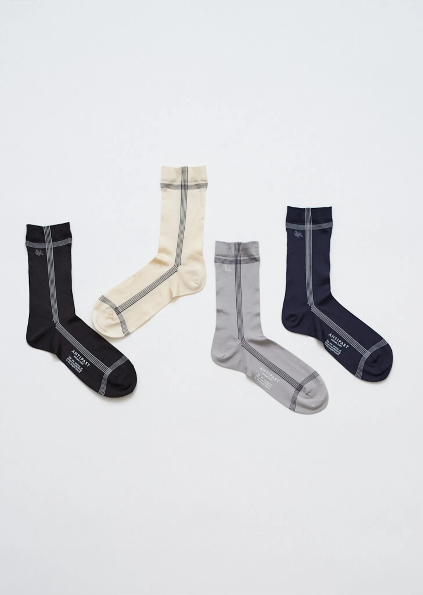 Side Line Silk Socks — Navy sold by La Garconne product image thumbnail 2