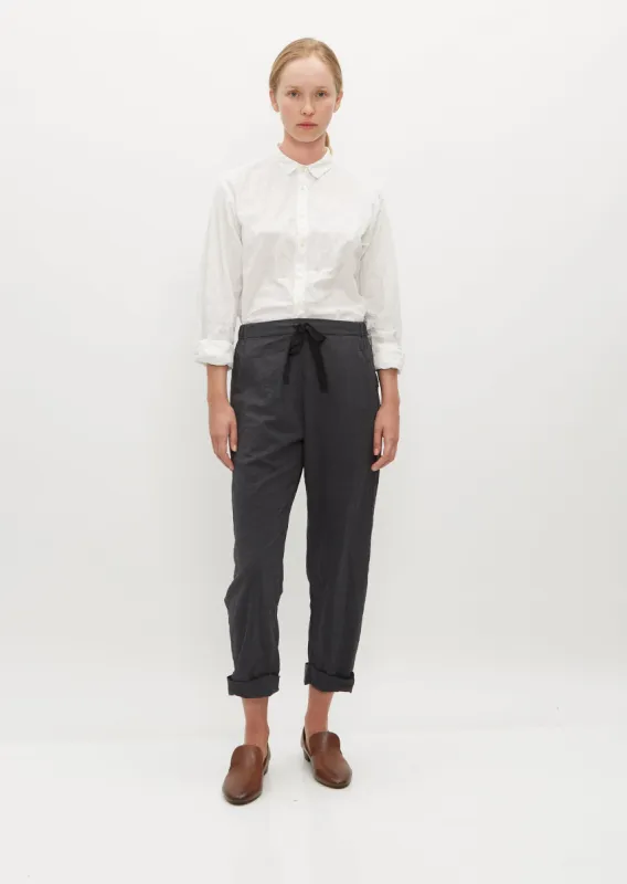 Houndstooth Twill Cuffed Pants sold by La Garconne
