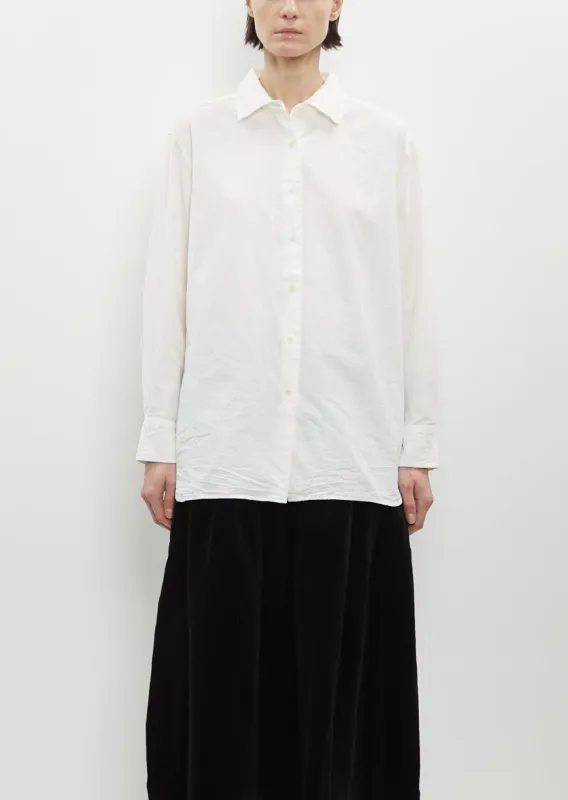 Big Raccourcie Shirt — White sold by La Garconne