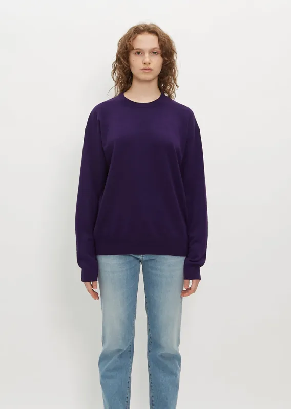 Slouchy Wool & Cashmere Crewneck sold by La Garconne