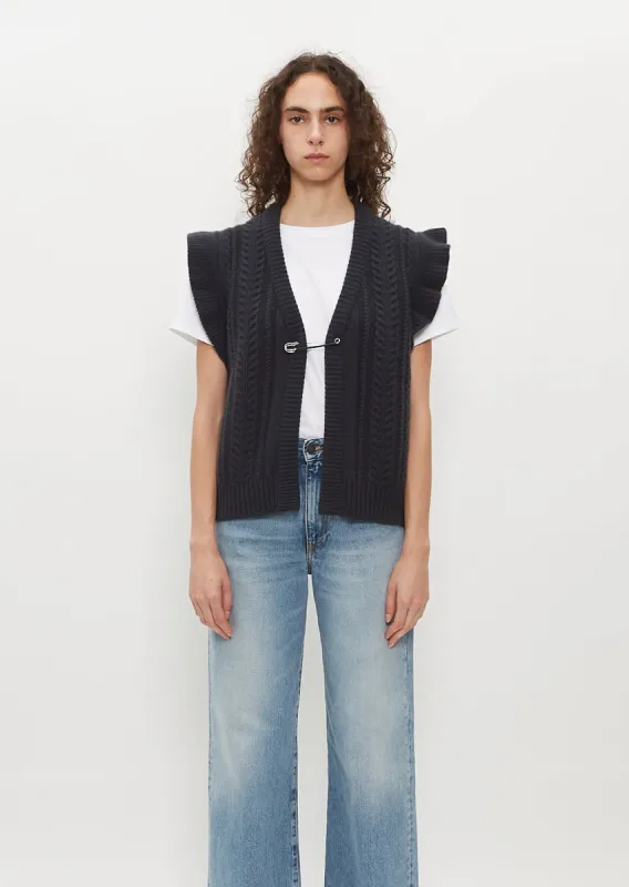 Nico Cable Knit Vest sold by La Garconne