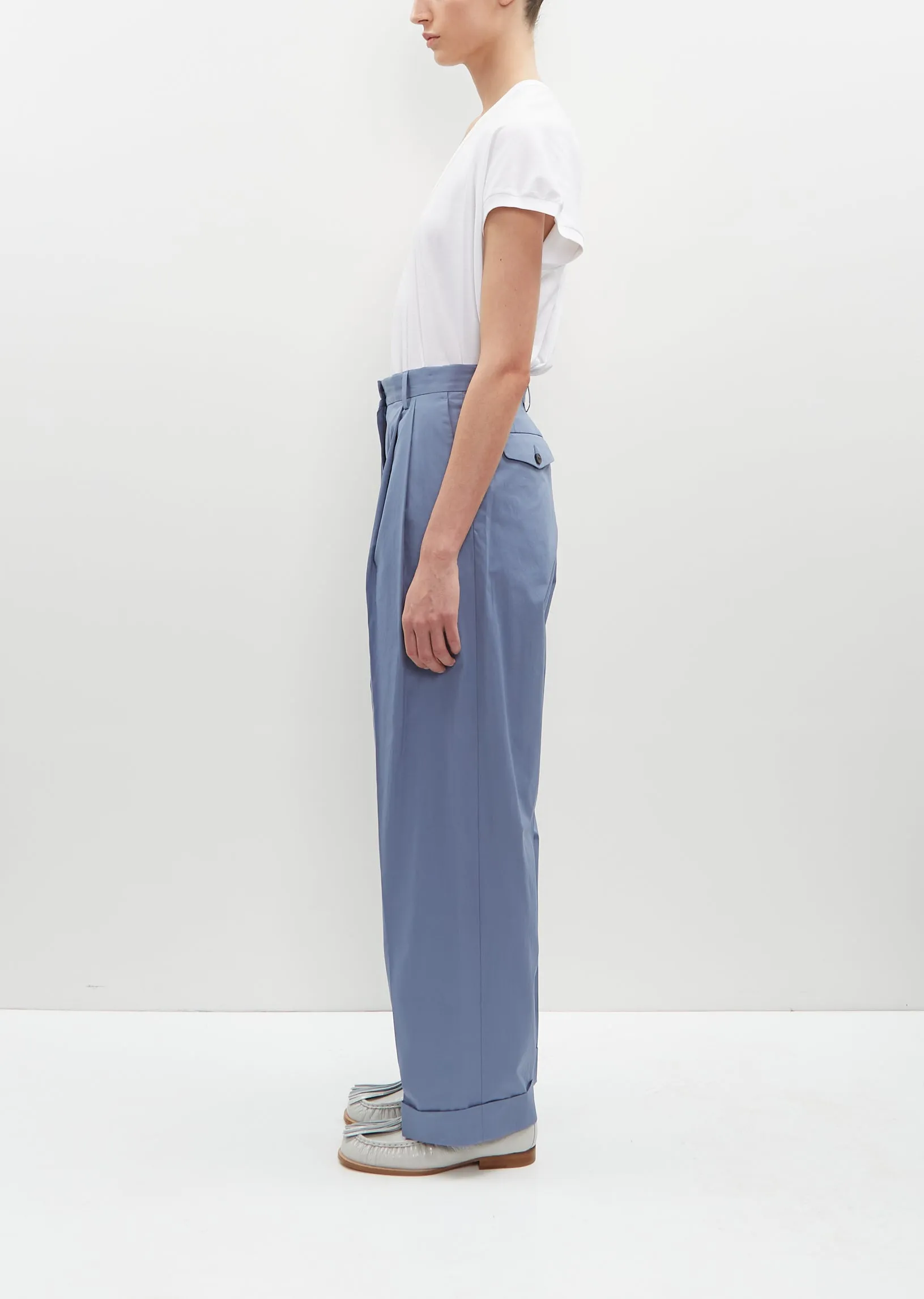 Partan Cotton Pants — Blue sold by La Garconne product image thumbnail 2