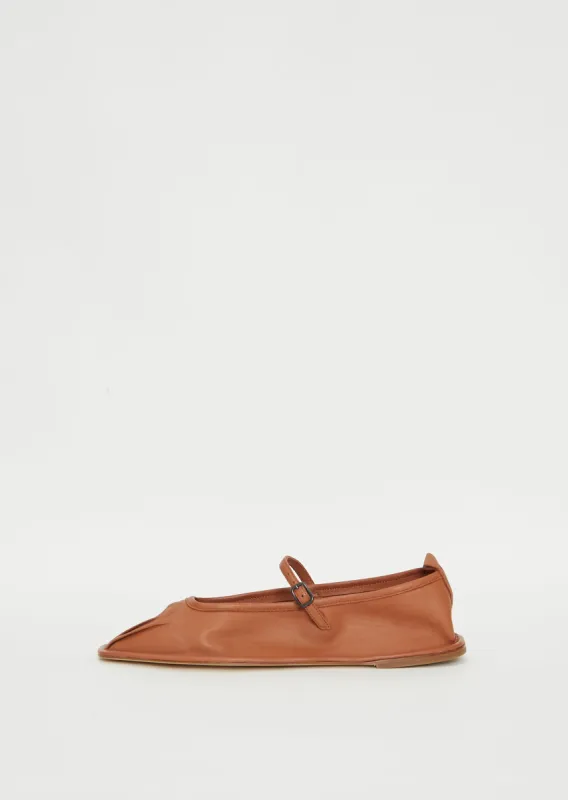 Dansa Ballet Flat — Chestnut sold by La Garconne
