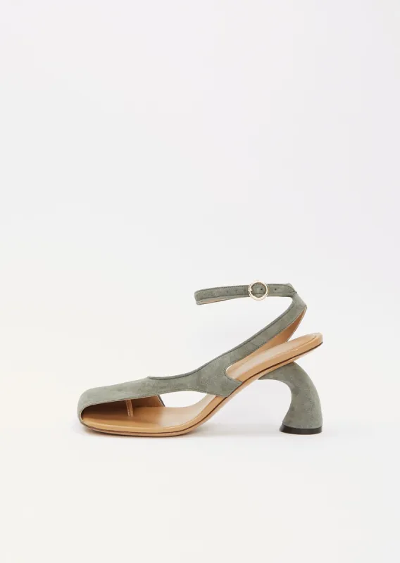 Suede Cutout Heel sold by La Garconne