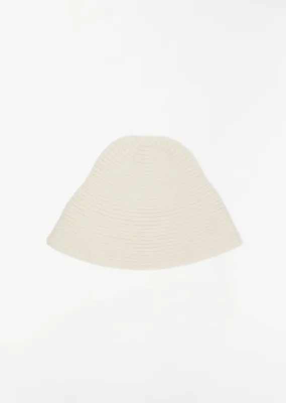Rib Bell Hat — Raw White sold by La Garconne