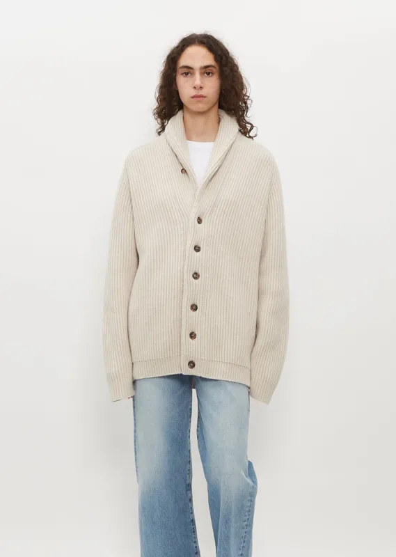 Yacht Cardigan — Oat Melange sold by La Garconne