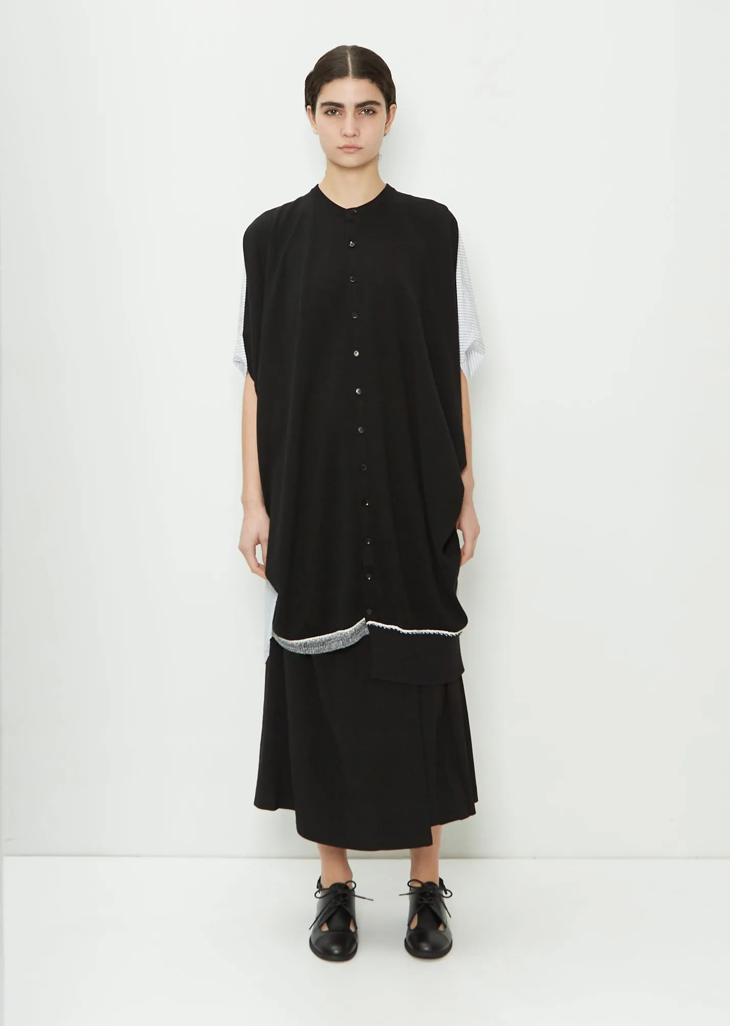 Panel Cotton Blend Shirt sold by La Garconne