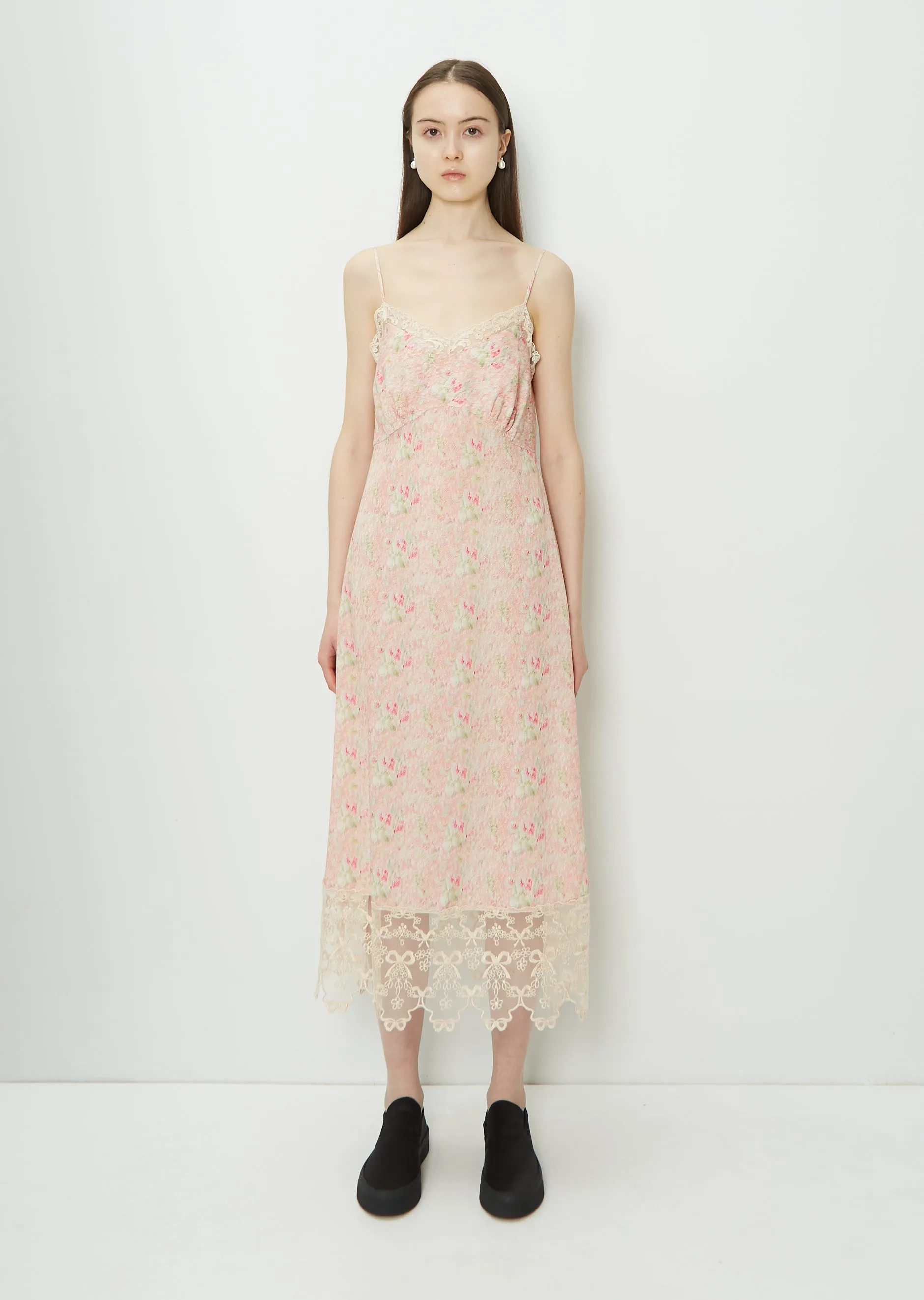 Lace Trim Slip Dress — Rosebud sold by La Garconne