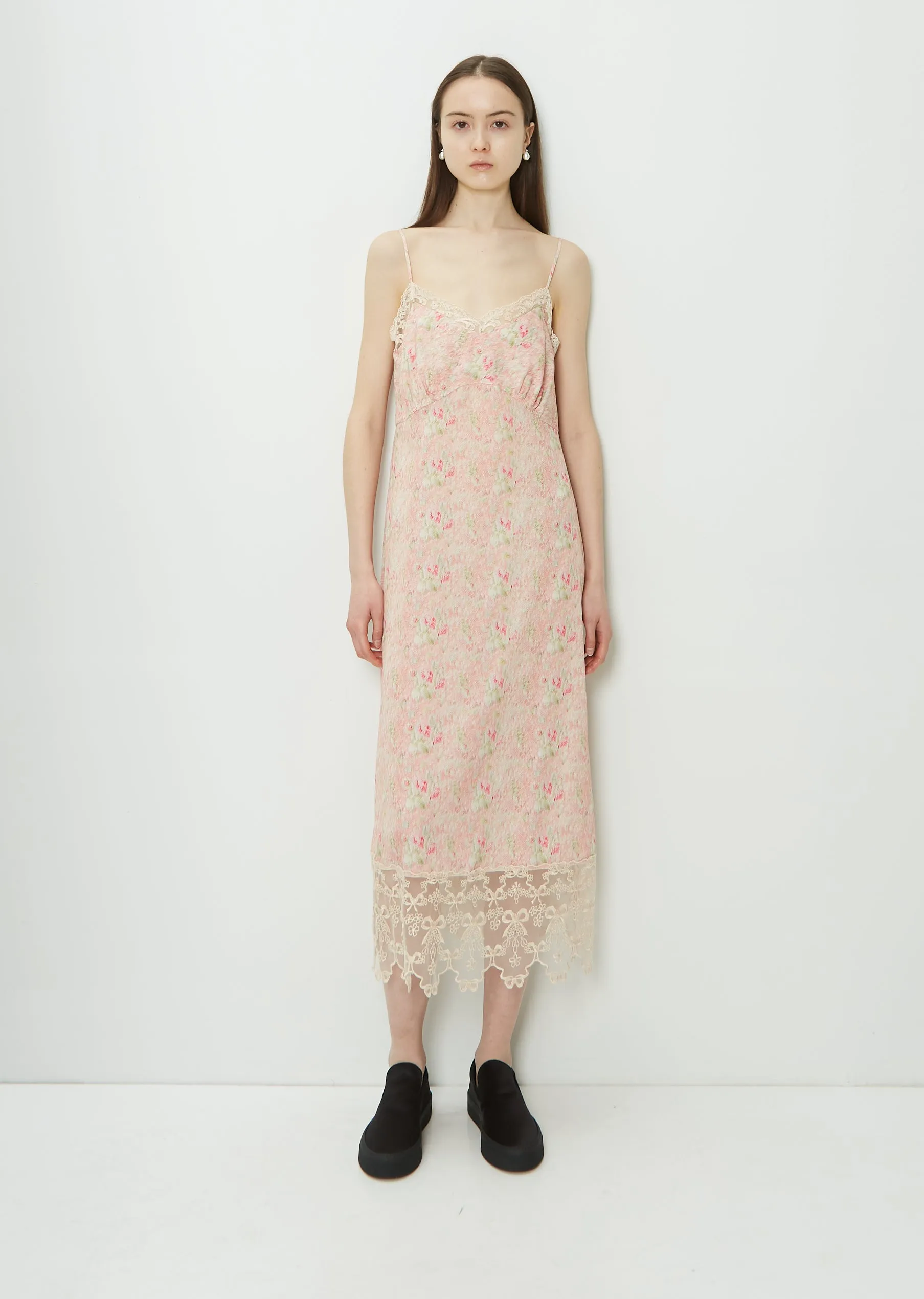 Lace Trim Slip Dress — Rosebud sold by La Garconne product image thumbnail 4