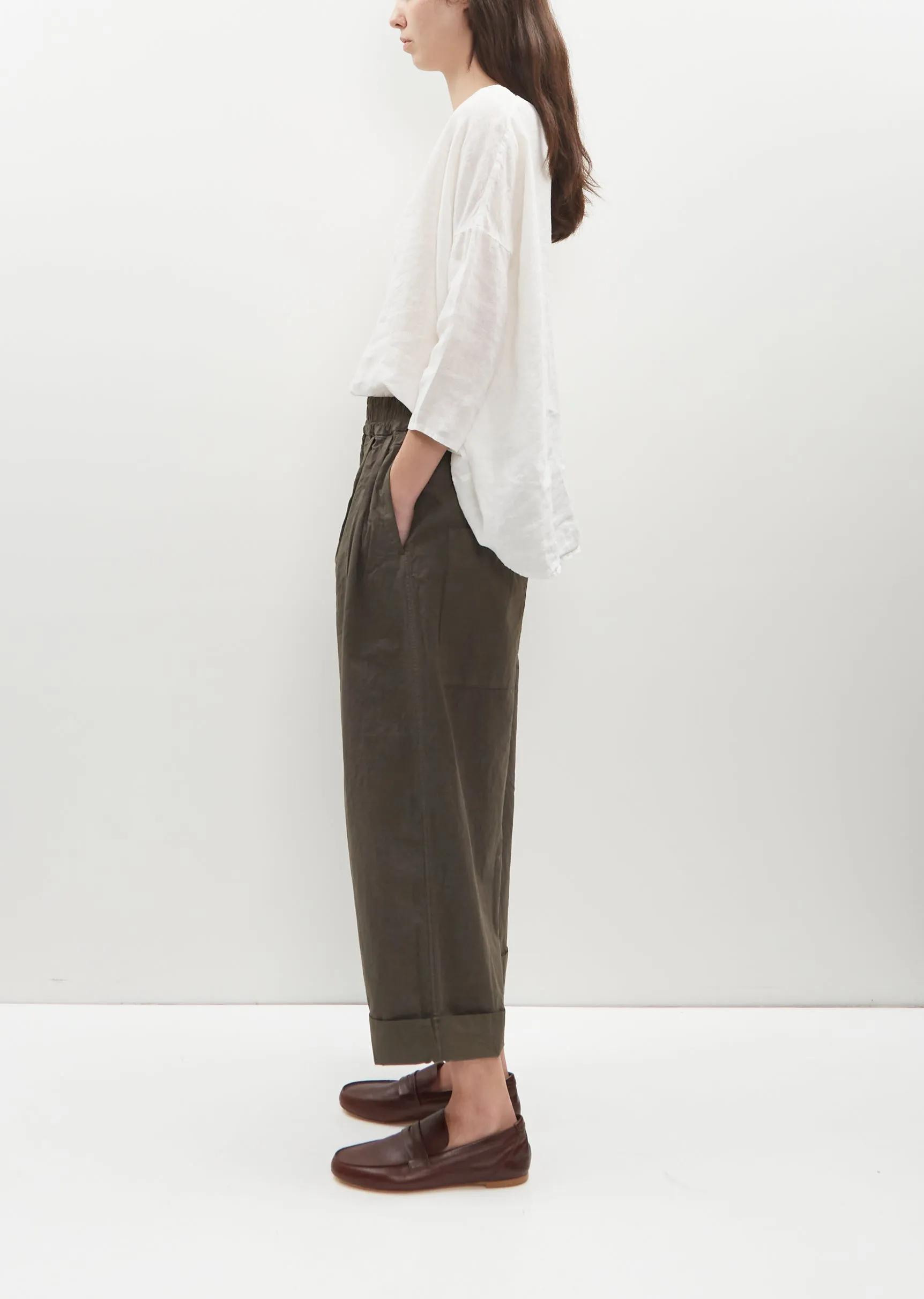 Bragoni Cotton Canvas Pants — Anthracite sold by La Garconne product image thumbnail 2