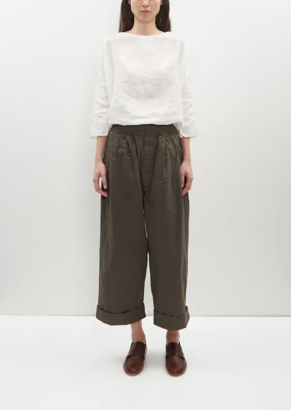 Bragoni Cotton Canvas Pants — Anthracite sold by La Garconne