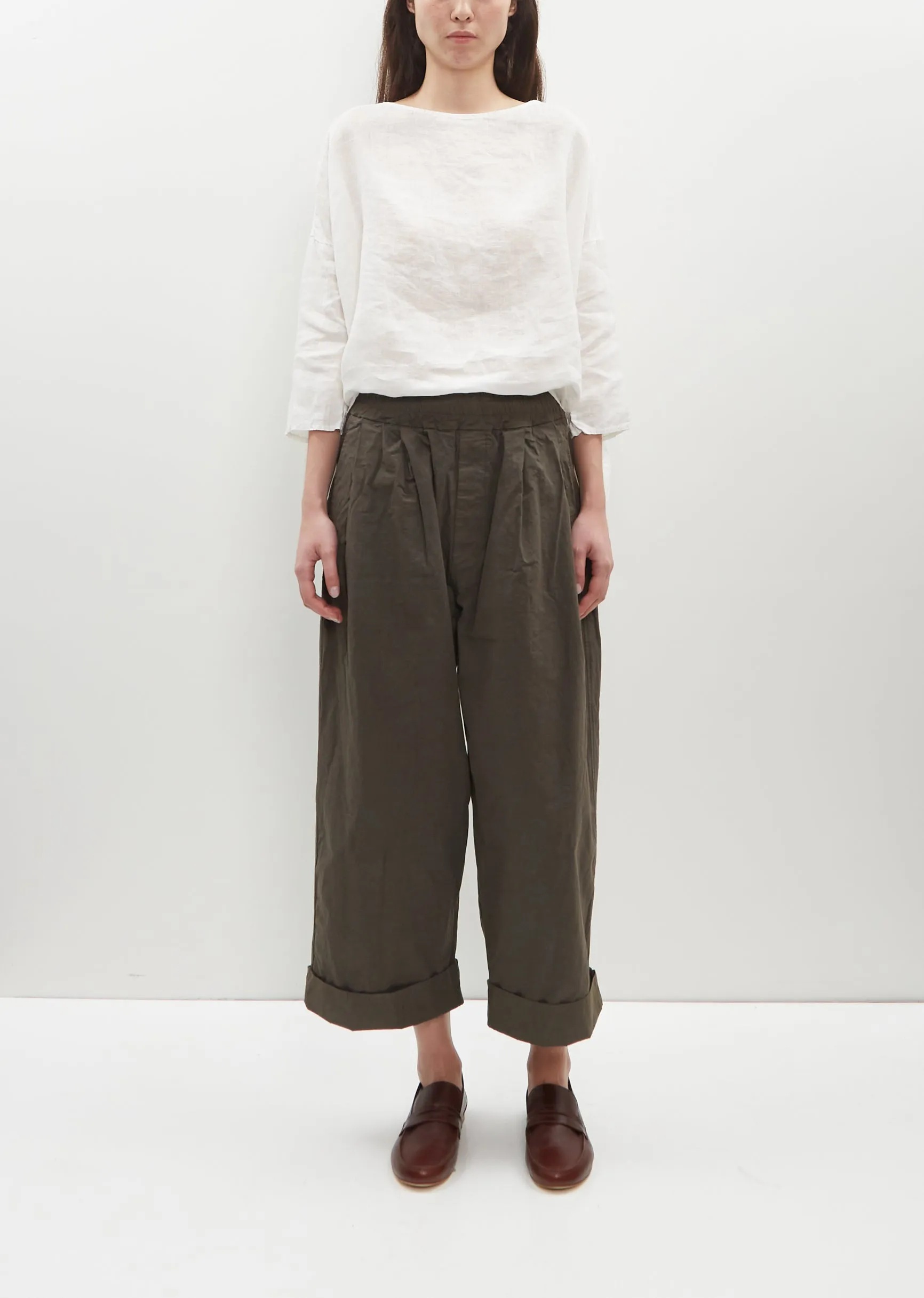 Bragoni Cotton Canvas Pants — Anthracite sold by La Garconne