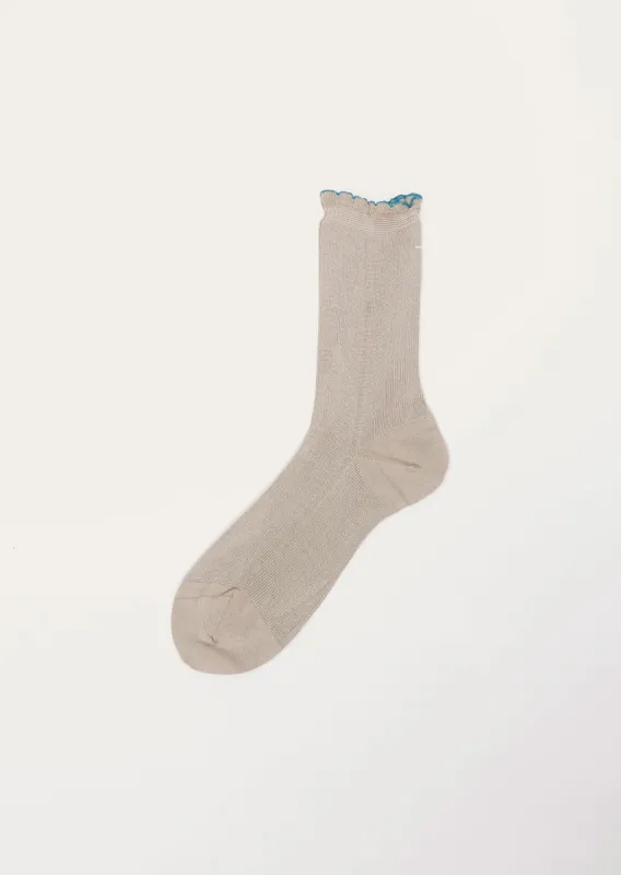 Organic Plain Knitted Socks — Mocha sold by La Garconne