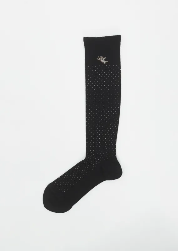 Angel Compression High Socks — Black sold by La Garconne