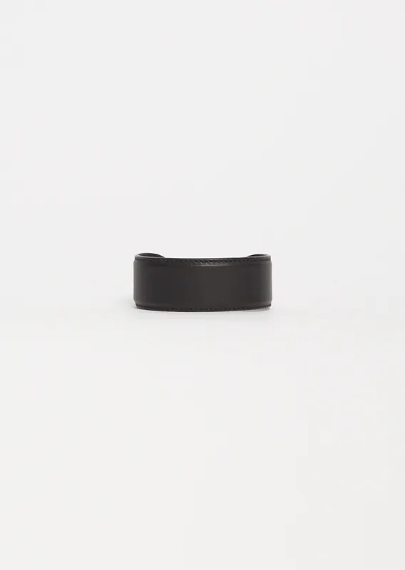 Large Plat Gaine Bracelet — Black sold by La Garconne