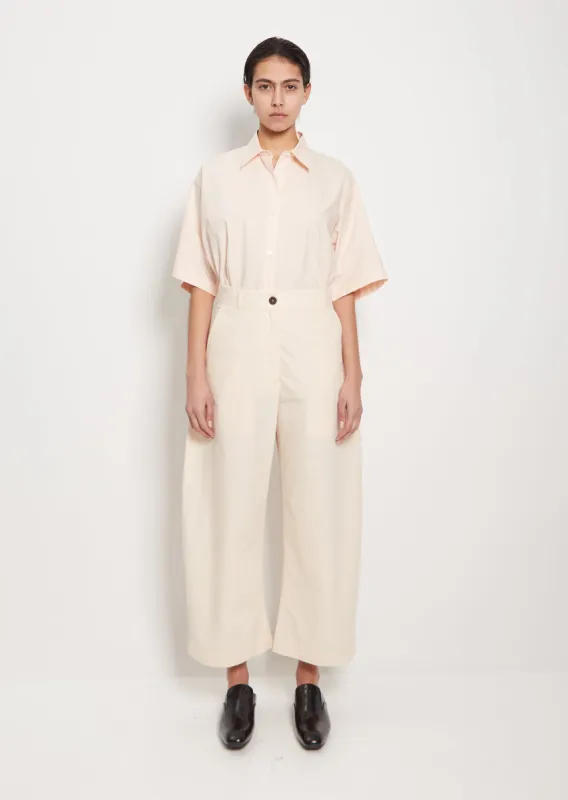 Chalco Crop Cotton Pant — Shell sold by La Garconne