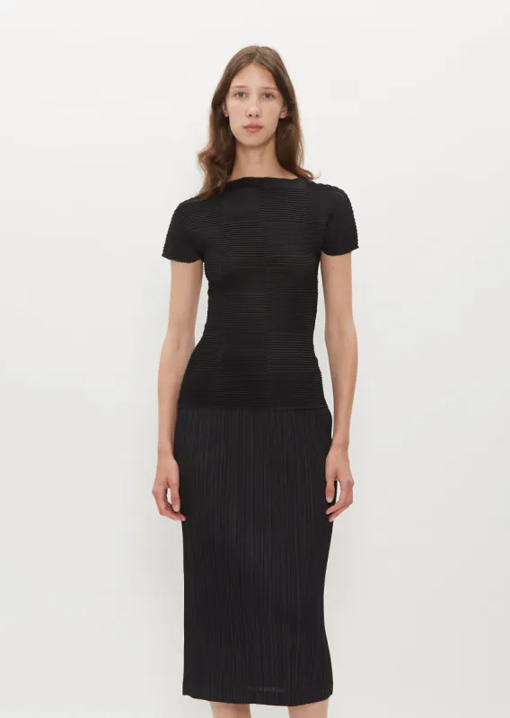 Checkered Pleats Top sold by La Garconne