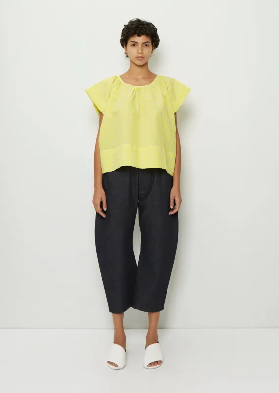 Denim Circle Pant sold by La Garconne