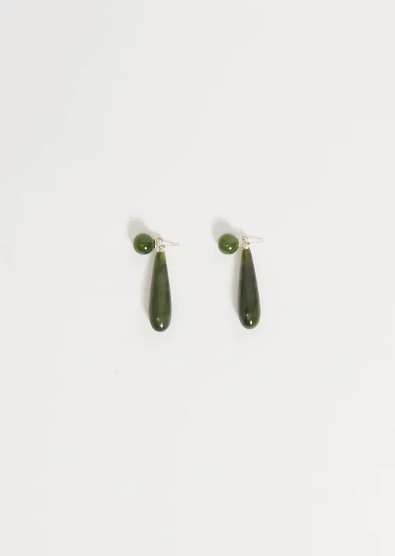 Small Angelika Earrings, Jade sold by La Garconne