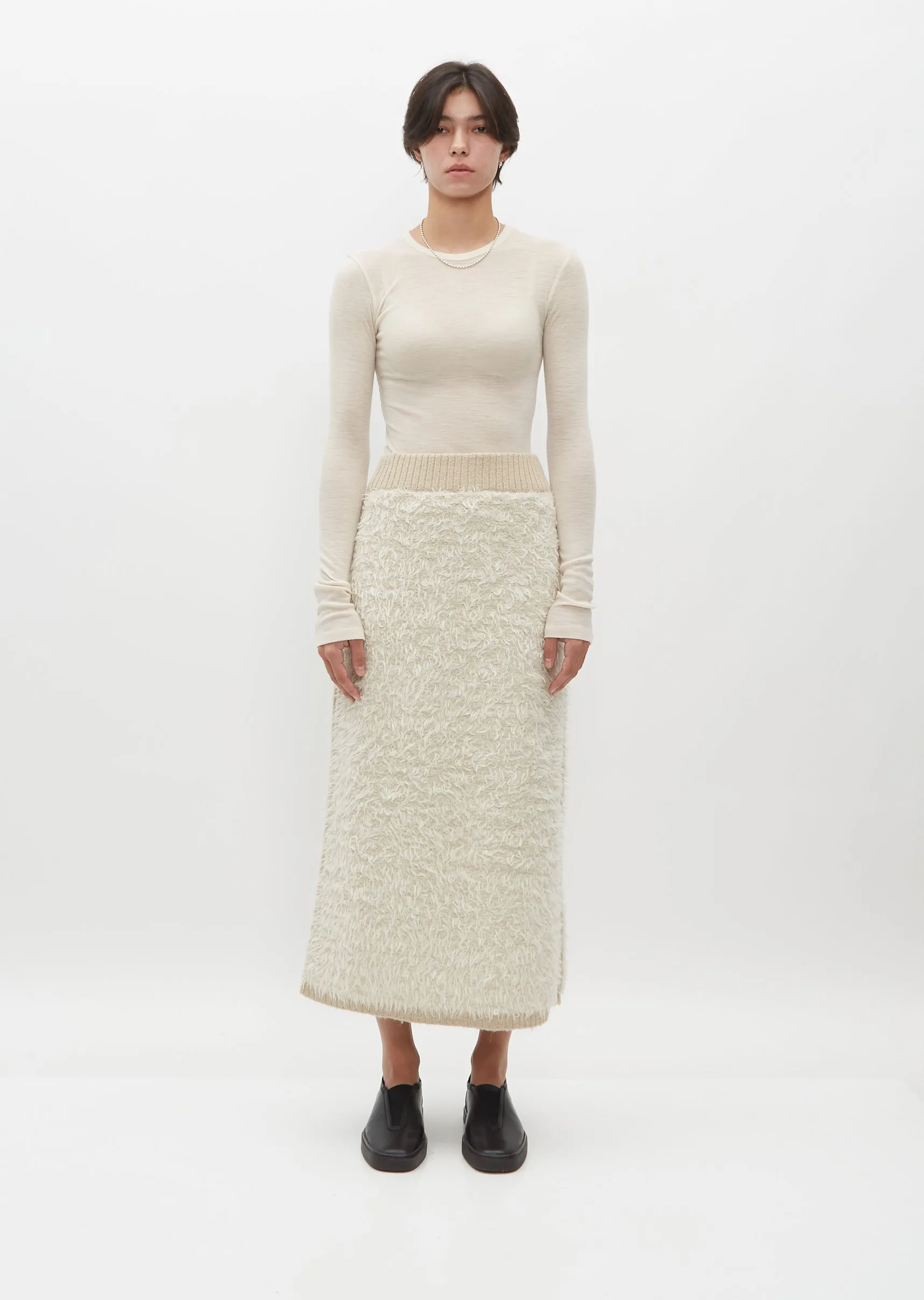 Sherpa Wool and Alpaca Skirt sold by La Garconne