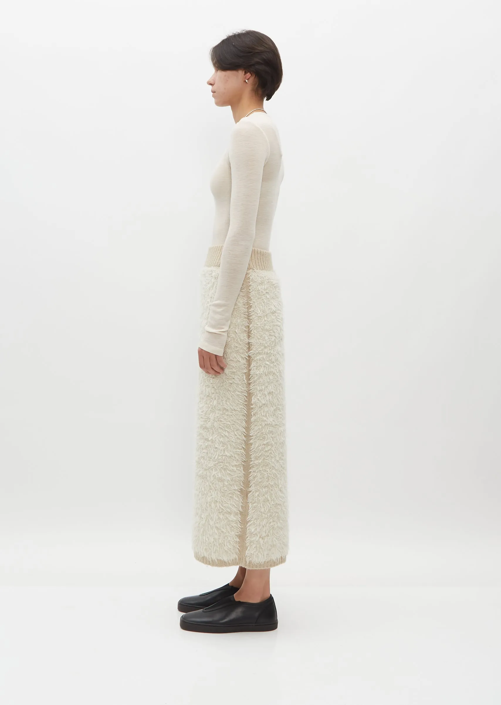 Sherpa Wool and Alpaca Skirt sold by La Garconne product image thumbnail 2