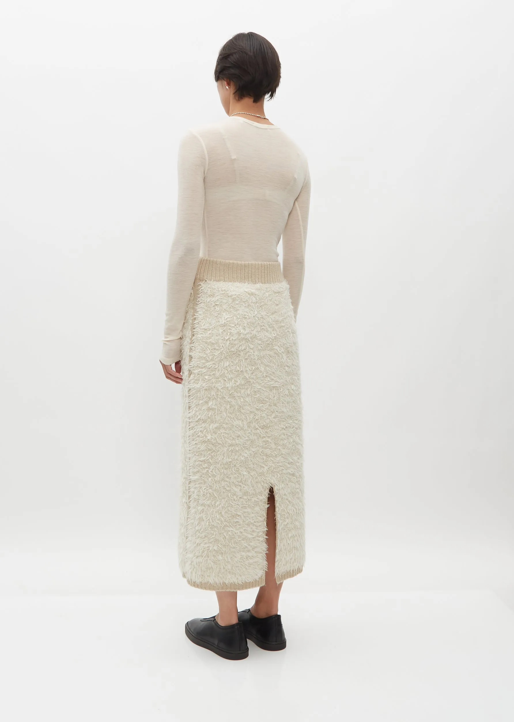 Sherpa Wool and Alpaca Skirt sold by La Garconne product image thumbnail 3