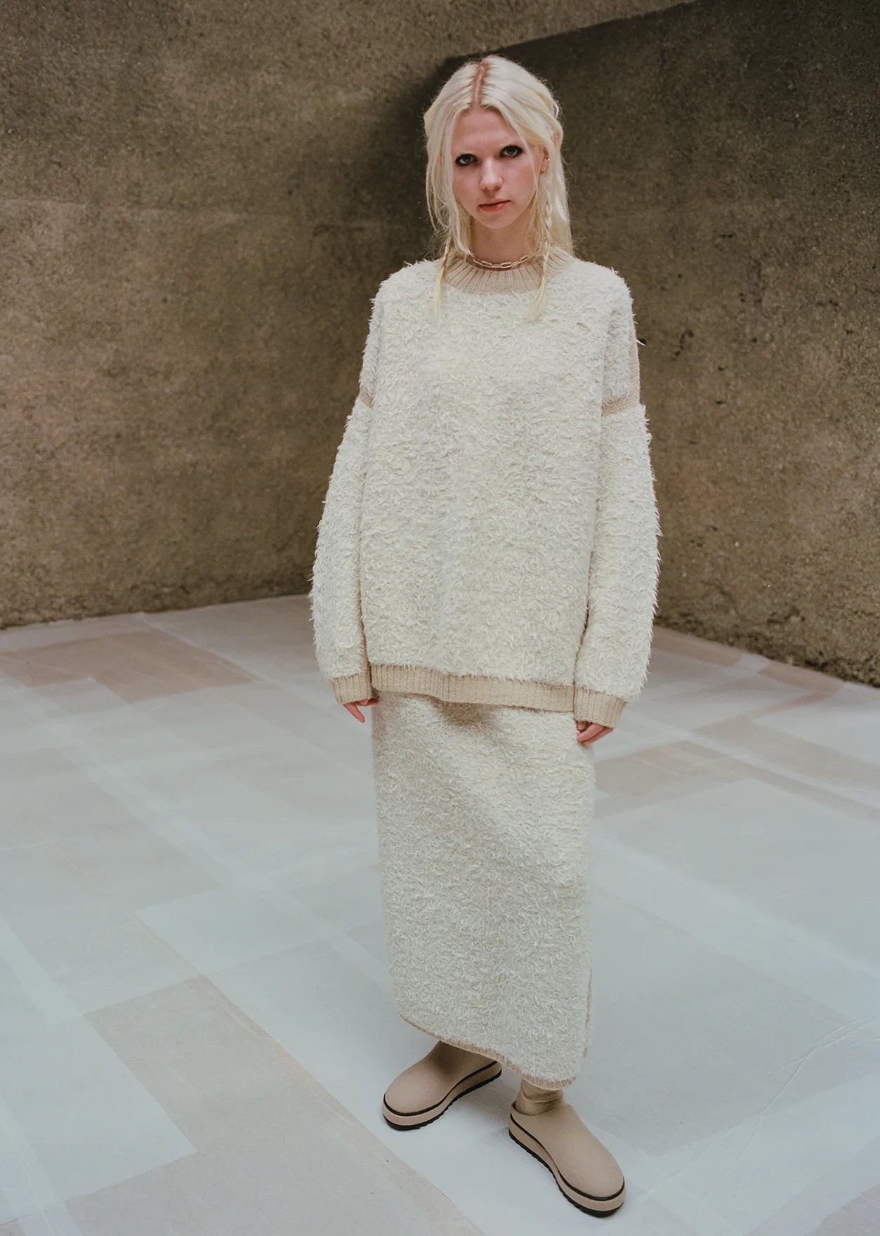 Sherpa Wool and Alpaca Skirt sold by La Garconne product image thumbnail 4