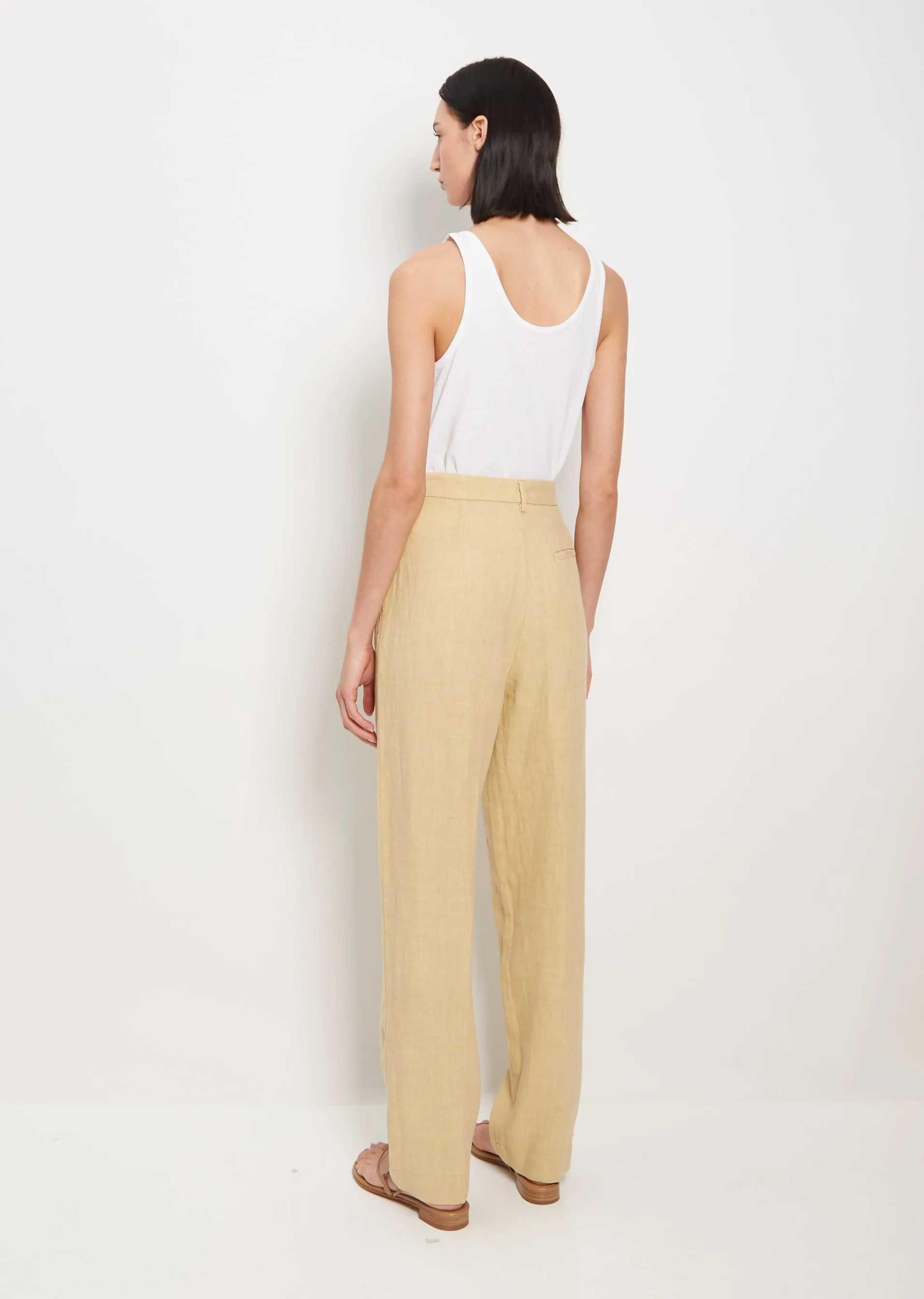 Linen Canvas Pants — Gold sold by La Garconne product image thumbnail 3