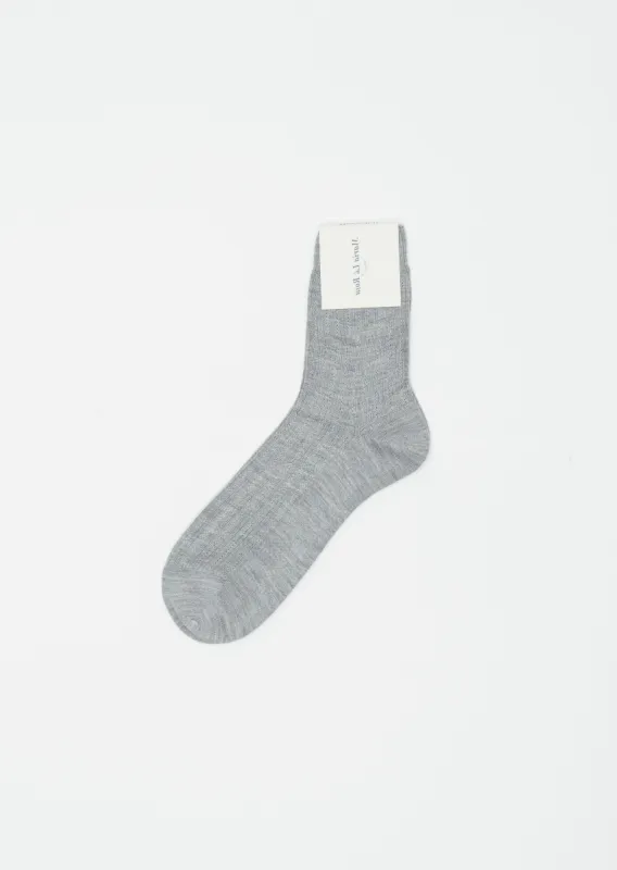 English Pointelle Socks — Grey sold by La Garconne