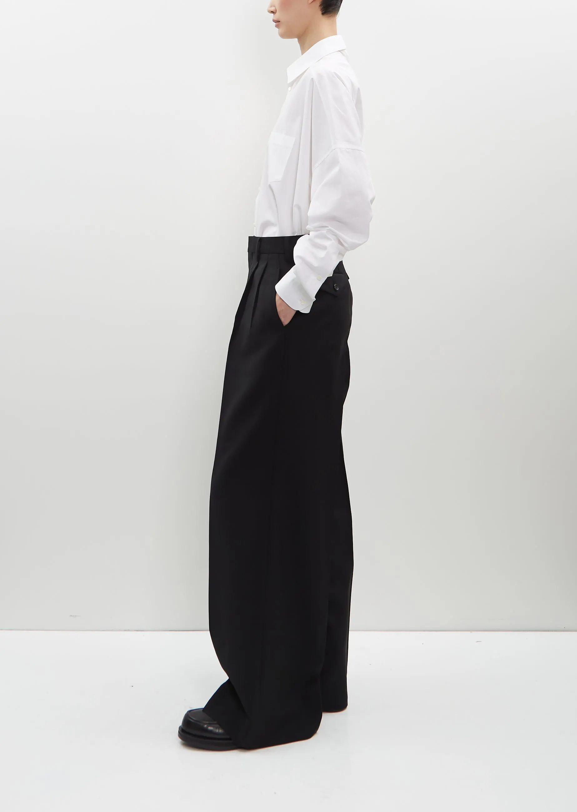 Tropical Wool Pleated Pants sold by La Garconne product image thumbnail 2