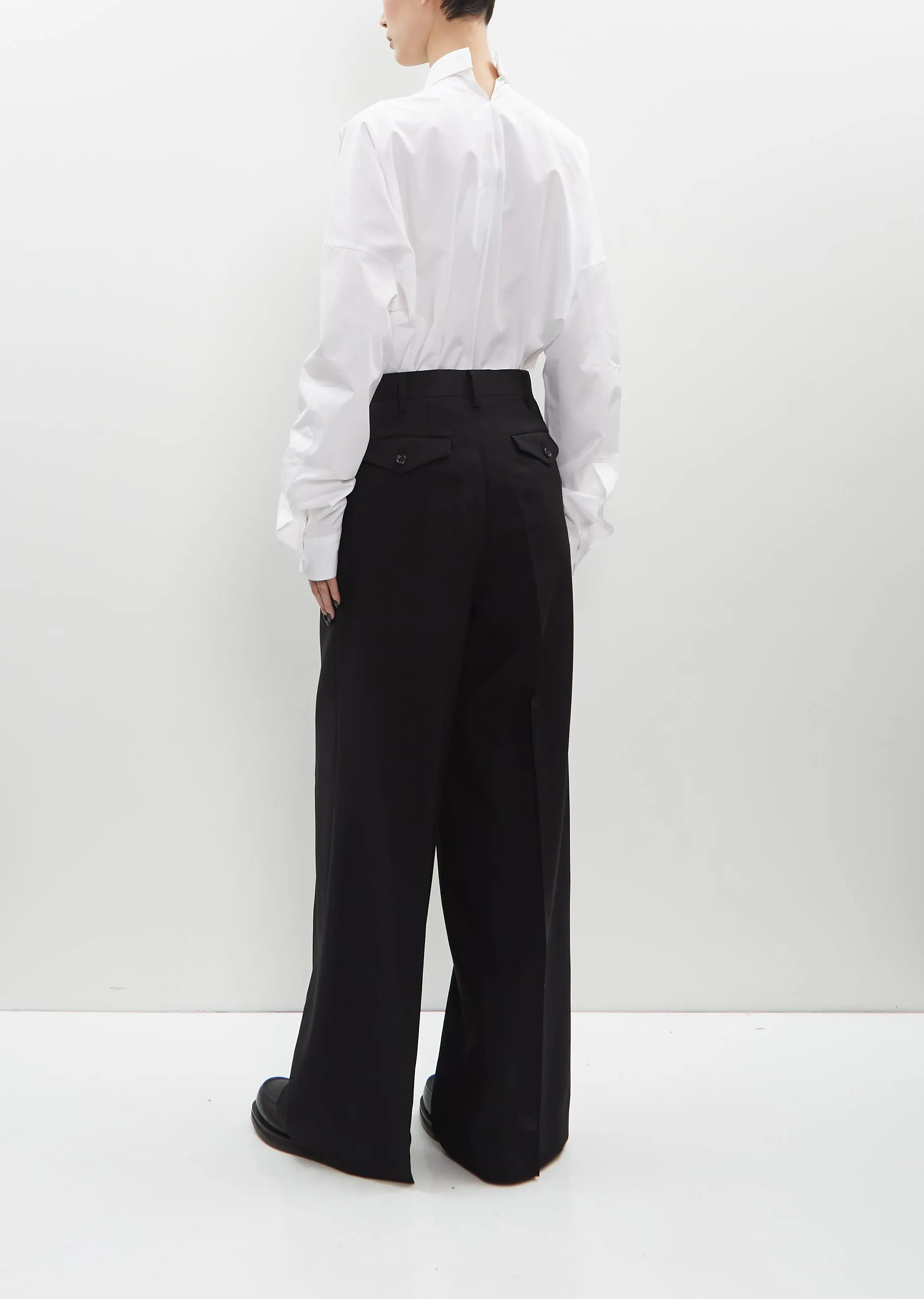 Tropical Wool Pleated Pants sold by La Garconne product image thumbnail 3
