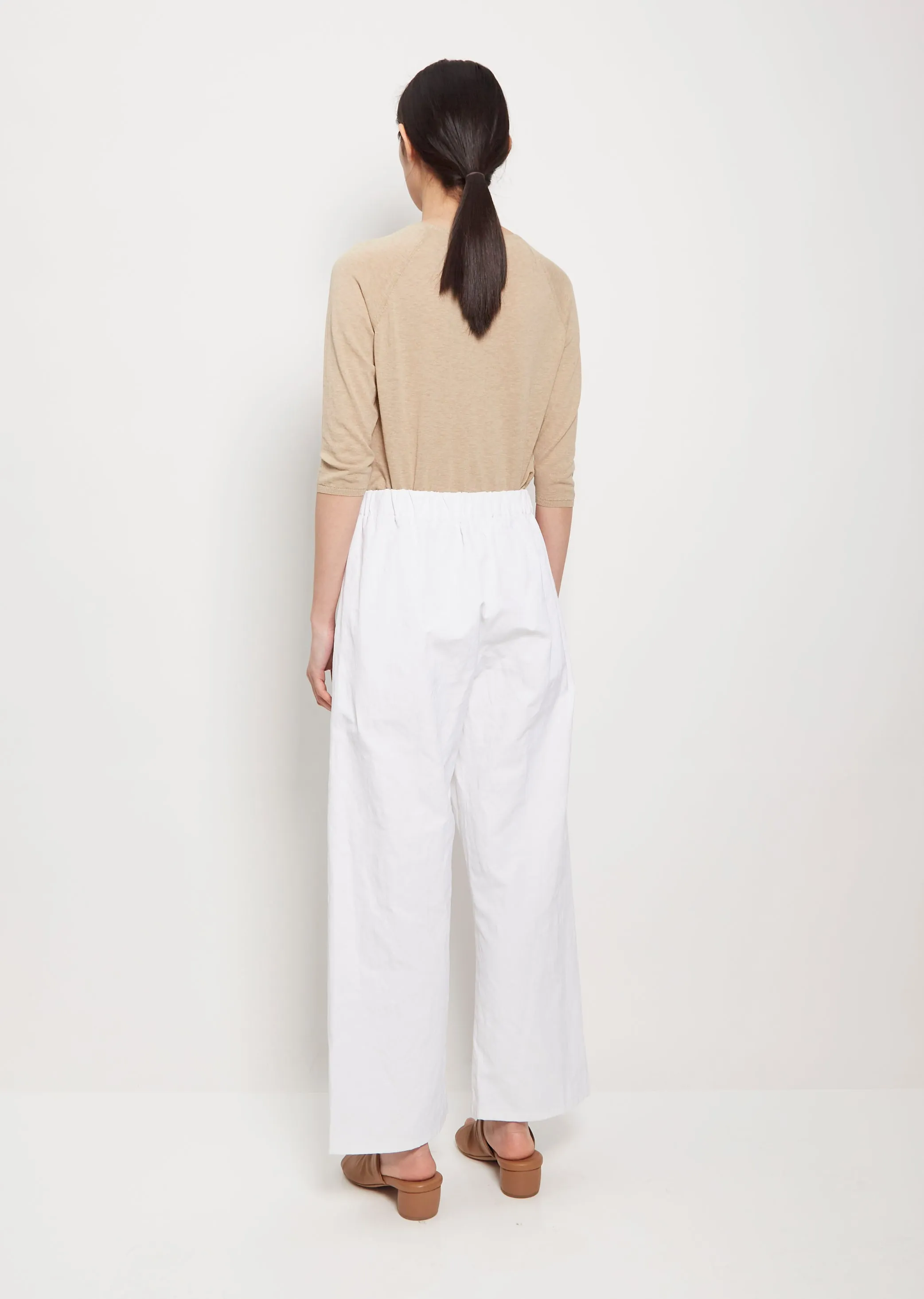 Pleat Front Polyester Linen Trousers sold by La Garconne product image thumbnail 3