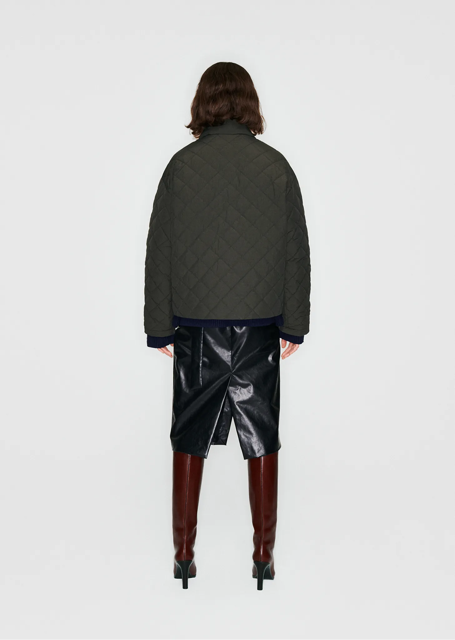 Long Taffeta Jacket — Dark Green sold by La Garconne product image thumbnail 5