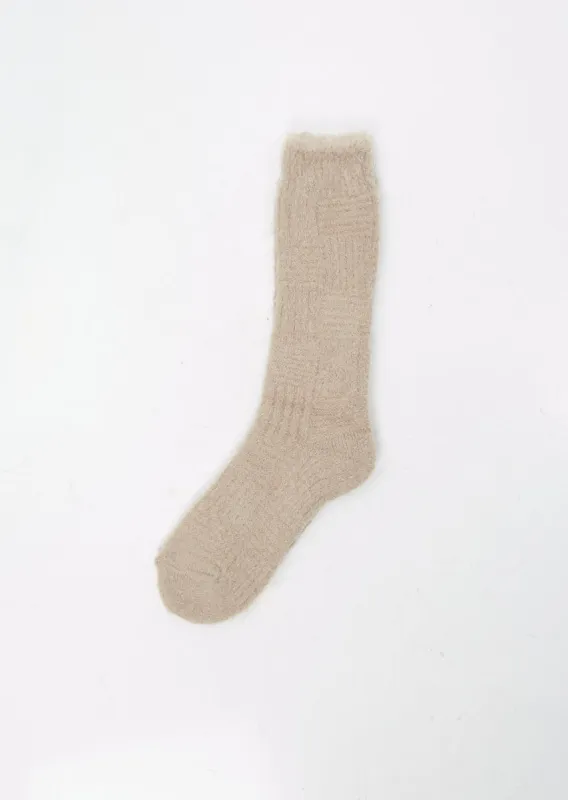 Links High Socks — Beige sold by La Garconne