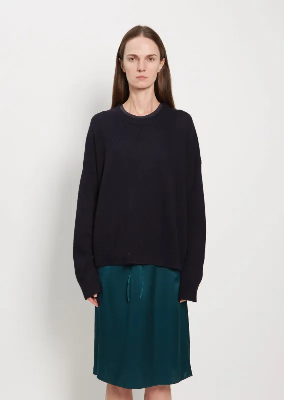 Off Gauge Boxy Crew Sweater sold by La Garconne