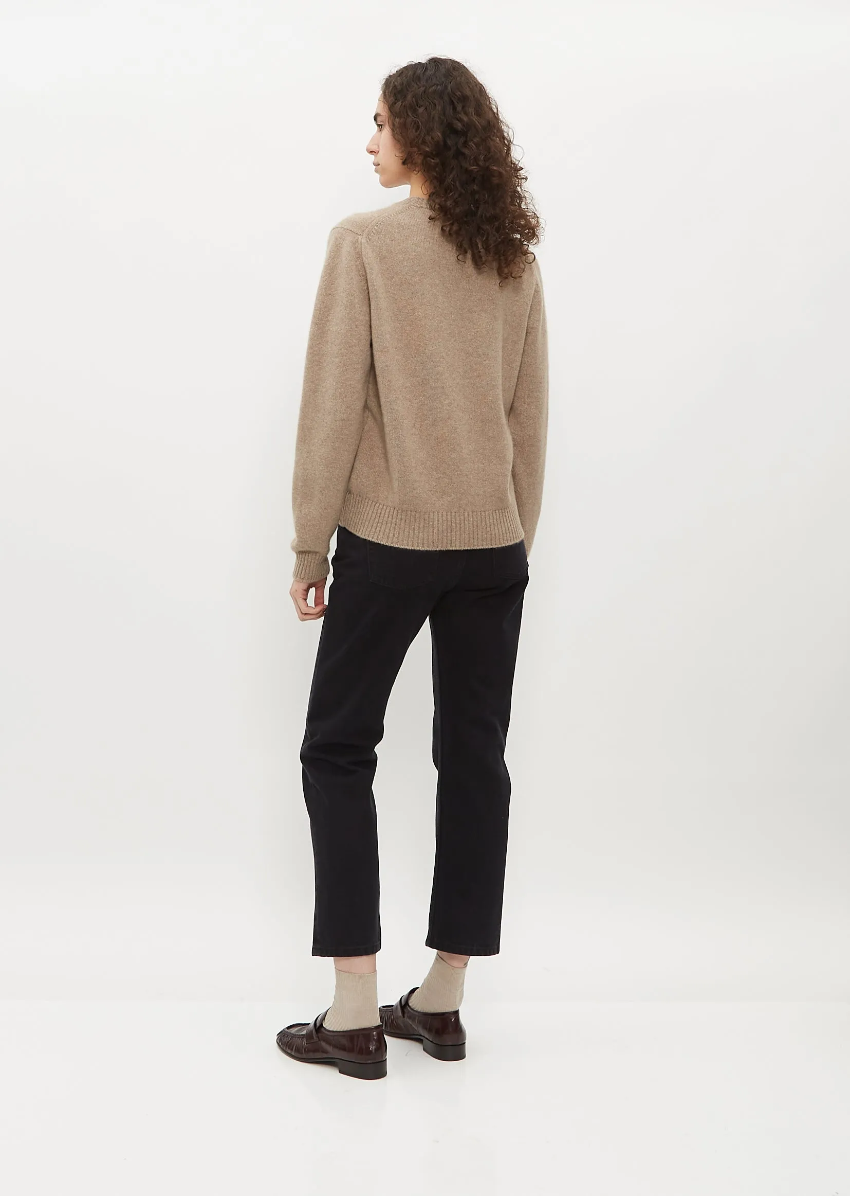 Hepburn Boyfriend Crew Sweater — Brown Undyed sold by La Garconne product image thumbnail 4